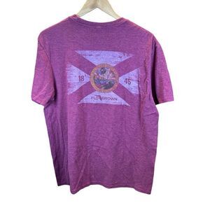 Flogrown Large (L) Front and Back Print Heathered Red T-Shirt